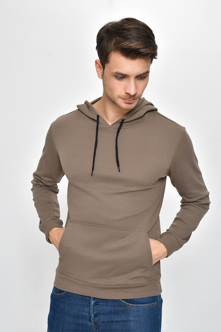 Erkek Kapşonlu Slim Fit Sweatshirt SPR 925