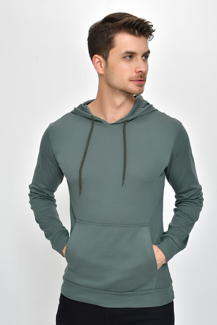 Erkek Kapşonlu Slim Fit Sweatshirt SPR 925