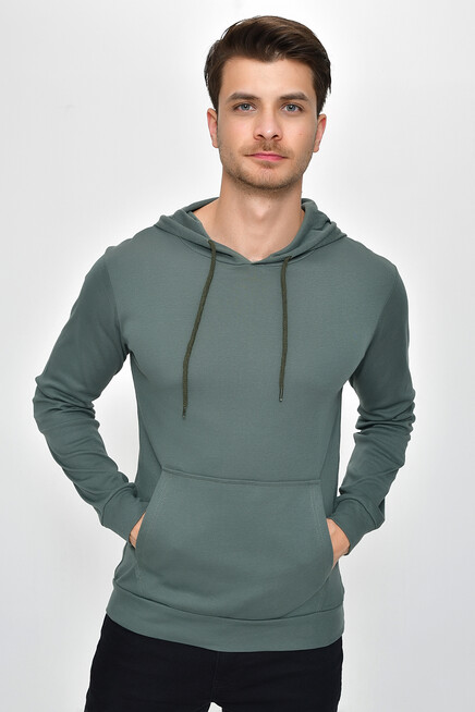 Erkek Kapşonlu Slim Fit Sweatshirt SPR 925