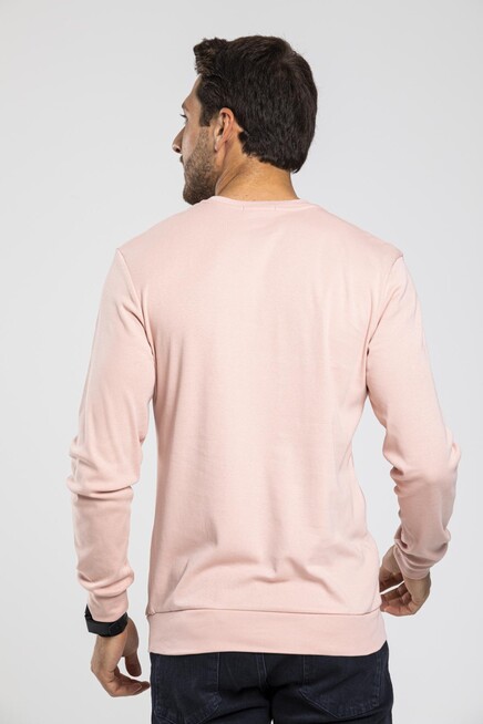 Süperlife Bisiklet Yaka Uzun Kollu Dar Kalıp İnce  Erkek Sweatshirt SPR2019K18