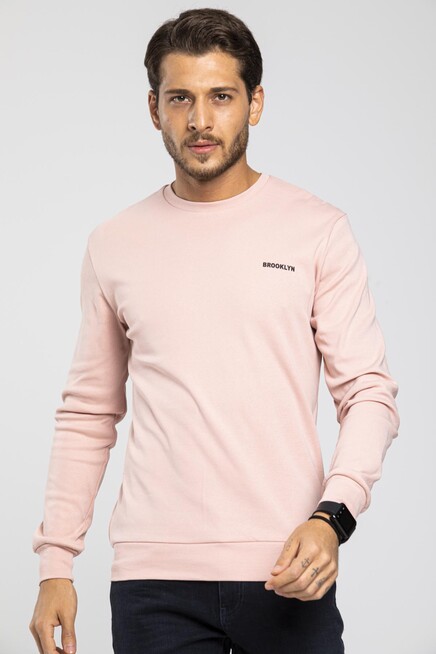 Süperlife Bisiklet Yaka Uzun Kollu Dar Kalıp İnce  Erkek Sweatshirt SPR2019K18
