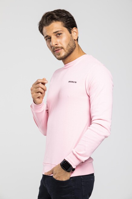 Süperlife Bisiklet Yaka Uzun Kollu Dar Kalıp İnce  Erkek Sweatshirt SPR2019K18
