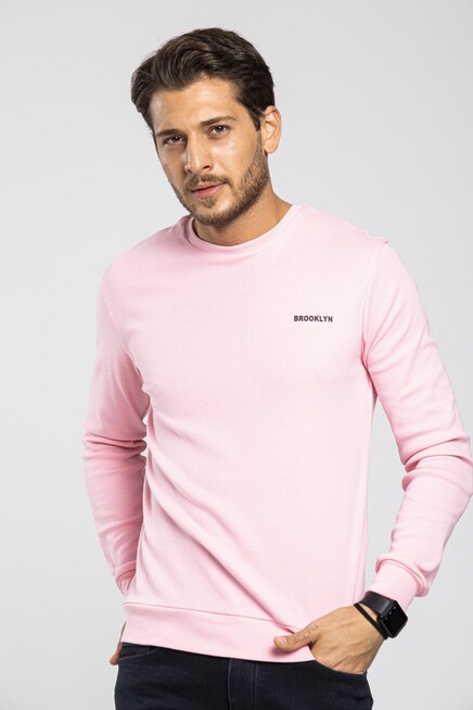 Bisiklet Yaka Uzun Kollu Dar Kalıp İnce  Erkek Sweatshirt SPR2019K18