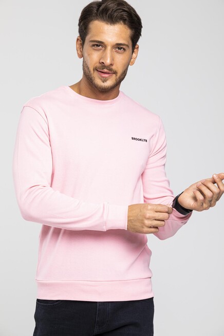 Bisiklet Yaka Uzun Kollu Dar Kalıp İnce  Erkek Sweatshirt SPR2019K18