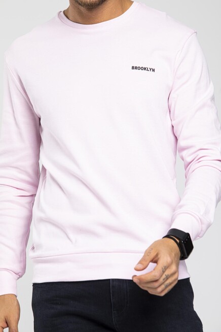 Süperlife Bisiklet Yaka Uzun Kollu Dar Kalıp İnce  Erkek Sweatshirt SPR2019K18