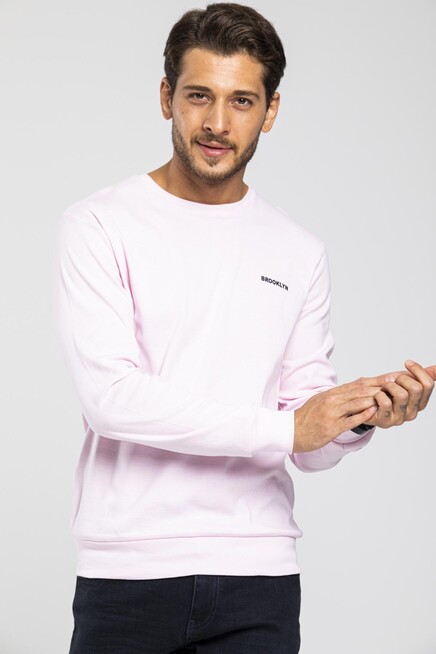 Bisiklet Yaka Uzun Kollu Dar Kalıp İnce  Erkek Sweatshirt SPR2019K18