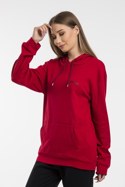 Kadın Kapşonlu Oversize Fit Baskılı Sweatshirt spr21k26 