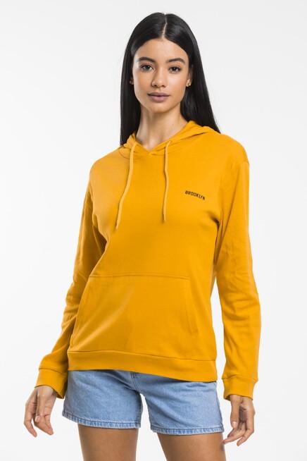 Kadın Kapşonlu Oversize Fit Baskılı Sweatshirt spr21k26 