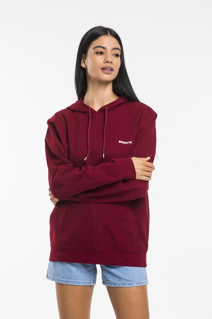 Kadın Kapşonlu Oversize Fit Baskılı Sweatshirt spr21k26 