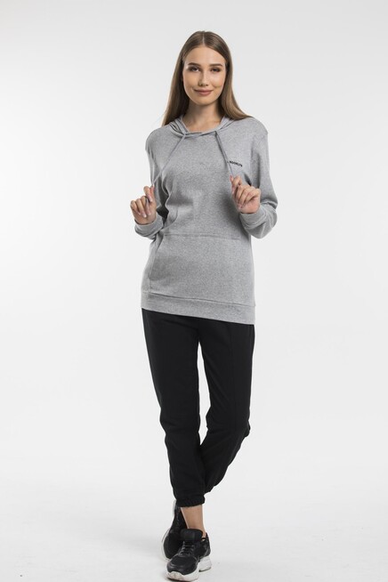 Kadın Kapşonlu Oversize Fit Baskılı Sweatshirt spr21k26 