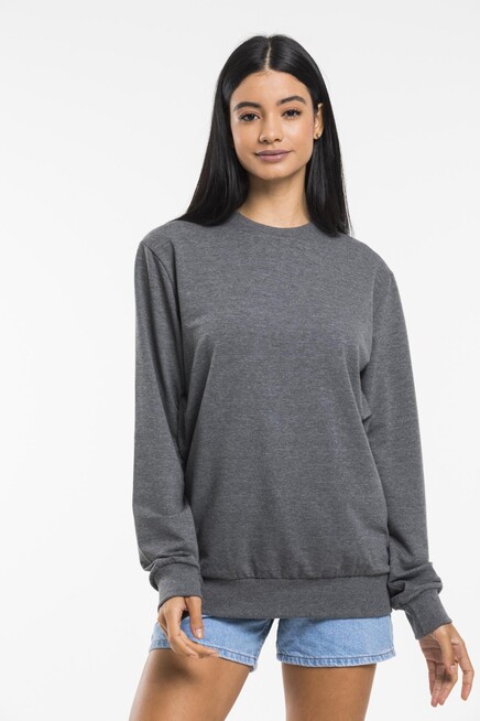 Süperlife Kadın Bisiklet Yaka Oversize Fit İnce Sweatshirt SPR21K30