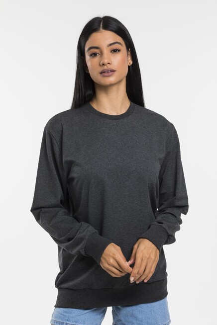 Süperlife Kadın Bisiklet Yaka Oversize Fit İnce Sweatshirt SPR21K30