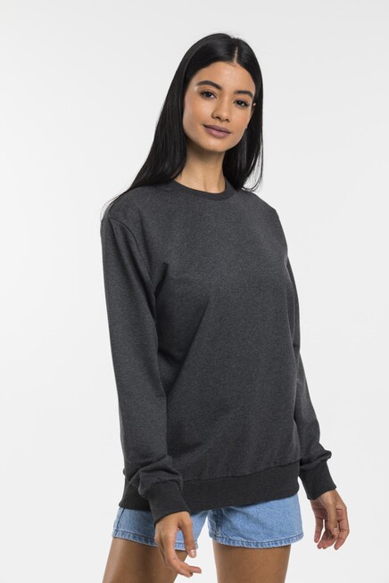 Süperlife Kadın Bisiklet Yaka Oversize Fit İnce Sweatshirt SPR21K30