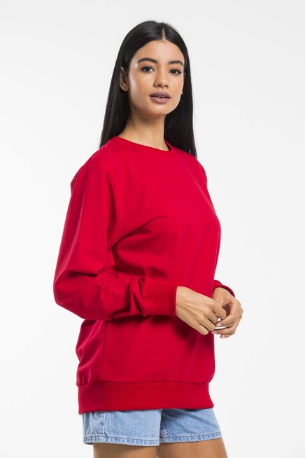 Süperlife Kadın Bisiklet Yaka Oversize Fit İnce Sweatshirt SPR21K30