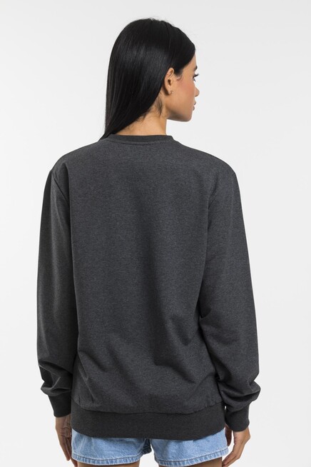 Süperlife Kadın Bisiklet Yaka Oversize Fit İnce Sweatshirt SPR21K30