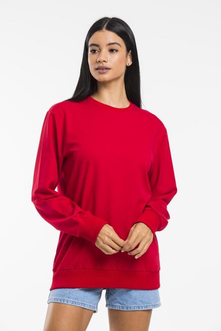 Süperlife Kadın Bisiklet Yaka Oversize Fit İnce Sweatshirt SPR21K30