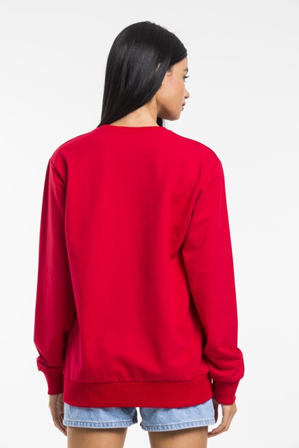 Süperlife Kadın Bisiklet Yaka Oversize Fit İnce Sweatshirt SPR21K30