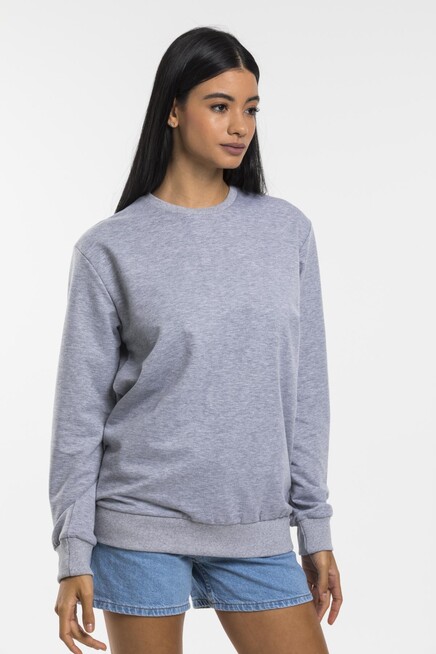 Süperlife Kadın Bisiklet Yaka Oversize Fit İnce Sweatshirt SPR21K30