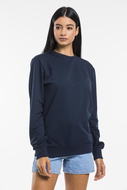 Süperlife Kadın Bisiklet Yaka Oversize Fit İnce Sweatshirt SPR21K30