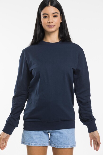 Süperlife Kadın Bisiklet Yaka Oversize Fit İnce Sweatshirt SPR21K30