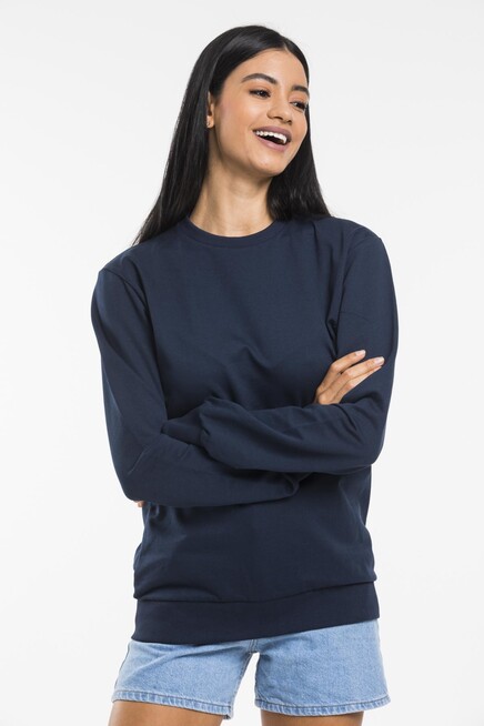 Süperlife Kadın Bisiklet Yaka Oversize Fit İnce Sweatshirt SPR21K30