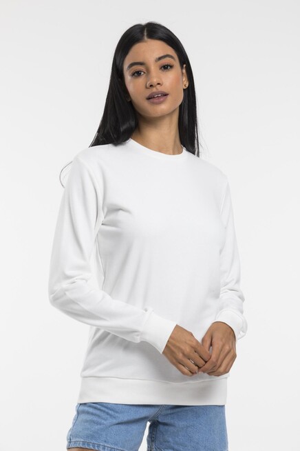 Süperlife Kadın Bisiklet Yaka Oversize Fit İnce Sweatshirt SPR21K30