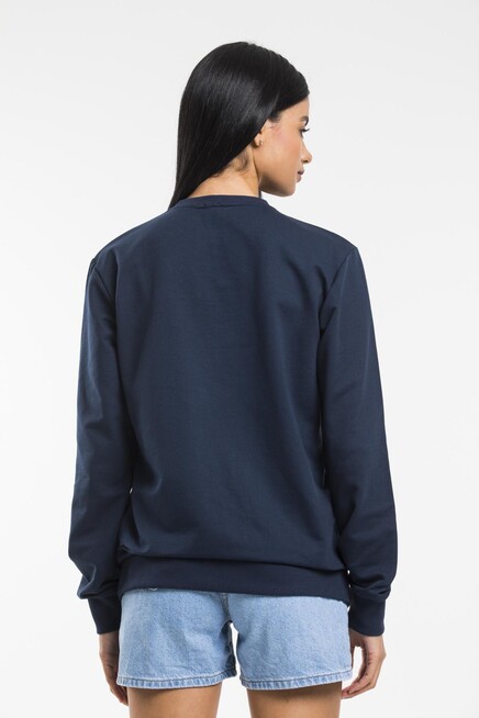 Süperlife Kadın Bisiklet Yaka Oversize Fit İnce Sweatshirt SPR21K30