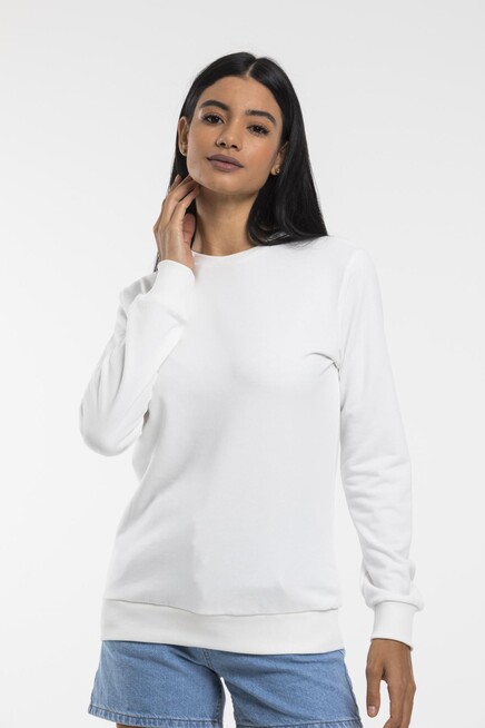 Süperlife Kadın Bisiklet Yaka Oversize Fit İnce Sweatshirt SPR21K30