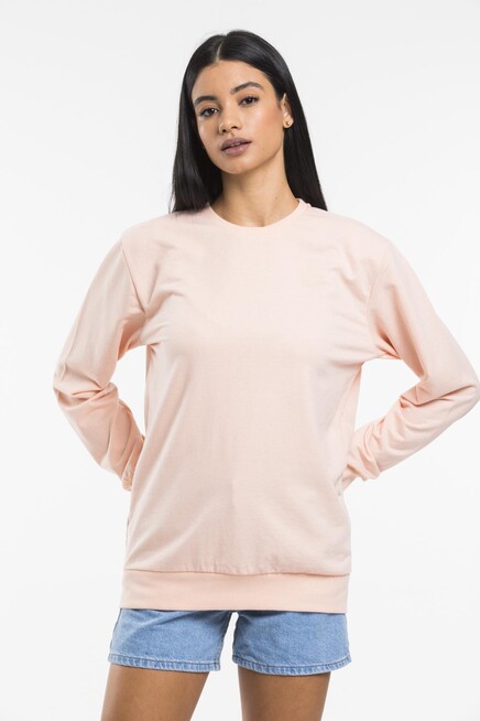Süperlife Kadın Bisiklet Yaka Oversize Fit İnce Sweatshirt SPR21K30