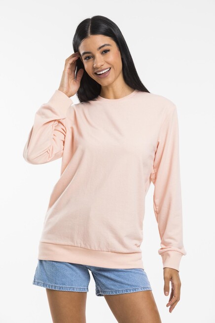 Süperlife Kadın Bisiklet Yaka Oversize Fit İnce Sweatshirt SPR21K30