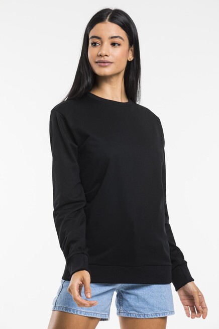 Süperlife Kadın Bisiklet Yaka Oversize Fit İnce Sweatshirt SPR21K30