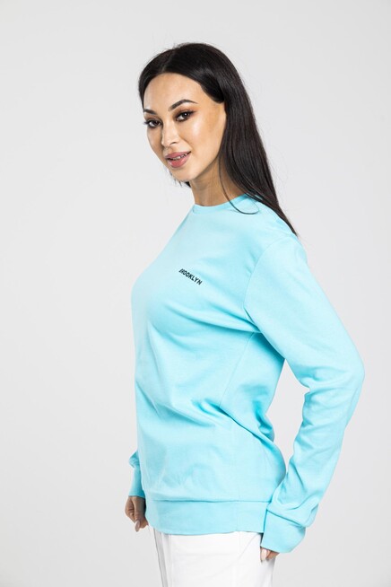 Süperlife Bisiklet Yaka Uzun Kollu Dar Kalıp İnce Sweatshirt SPR21K18