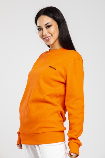 Bisiklet Yaka Uzun Kollu Dar Kalıp İnce Sweatshirt SPR21K18