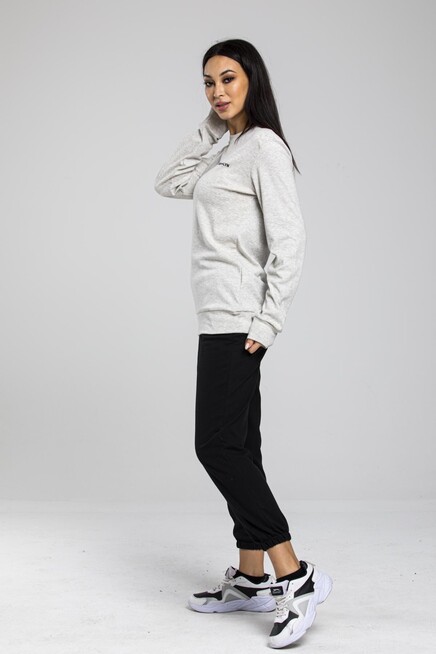 Süperlife Bisiklet Yaka Uzun Kollu Dar Kalıp İnce Sweatshirt SPR21K18