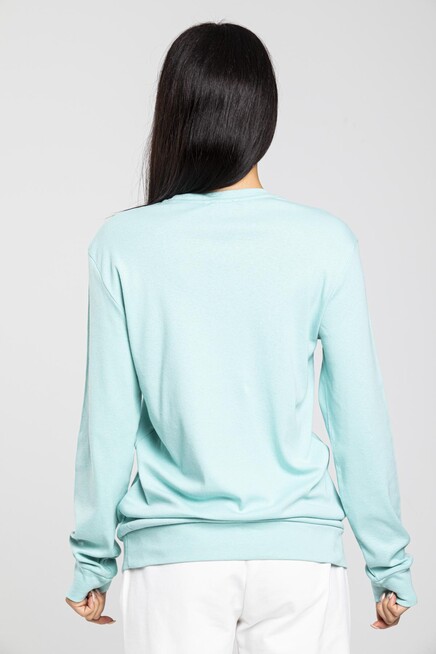 Süperlife Bisiklet Yaka Uzun Kollu Dar Kalıp İnce Sweatshirt SPR21K18