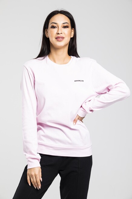 Bisiklet Yaka Uzun Kollu Dar Kalıp İnce Sweatshirt SPR21K18