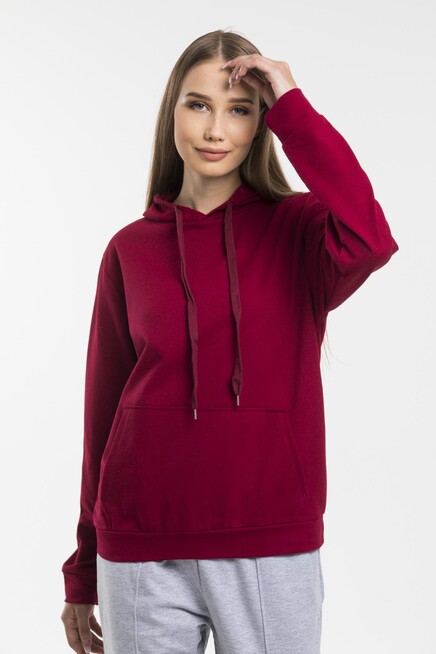Süperlife Kadın Kapşonlu Oversize Fit İnce Sweatshirt spr21k55