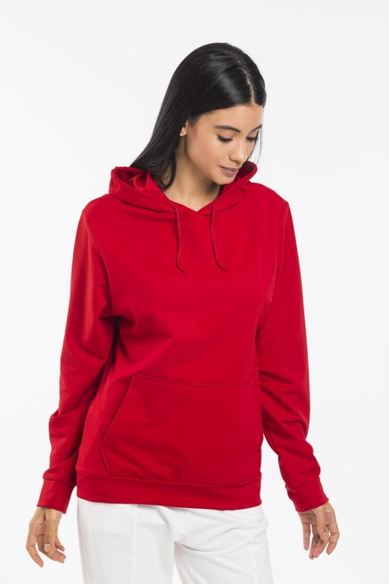 Kadın Kapşonlu Oversize Fit İnce Sweatshirt spr21k55