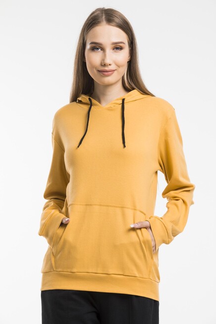 Kadın Kapşonlu Oversize Fit İnce Sweatshirt spr21k55