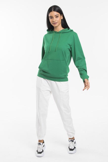 Süperlife Kadın Kapşonlu Oversize Fit İnce Sweatshirt spr21k55