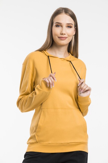 Süperlife Kadın Kapşonlu Oversize Fit İnce Sweatshirt spr21k55