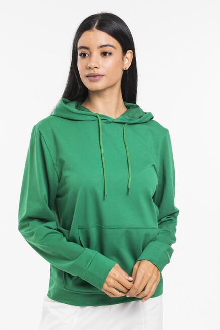 Süperlife Kadın Kapşonlu Oversize Fit İnce Sweatshirt spr21k55