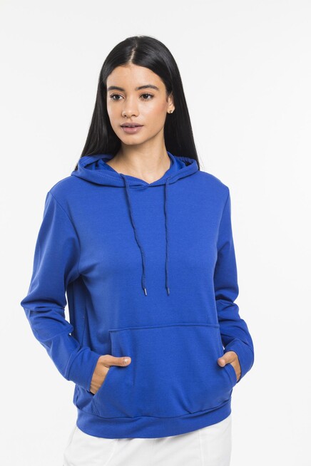 Süperlife Kadın Kapşonlu Oversize Fit İnce Sweatshirt spr21k55