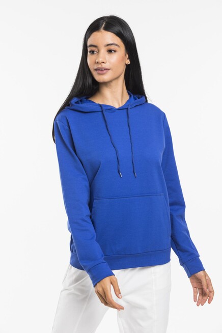 Kadın Kapşonlu Oversize Fit İnce Sweatshirt spr21k55