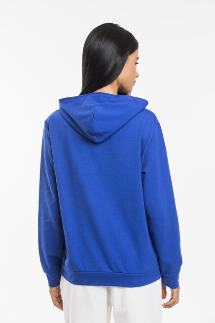 Süperlife Kadın Kapşonlu Oversize Fit İnce Sweatshirt spr21k55