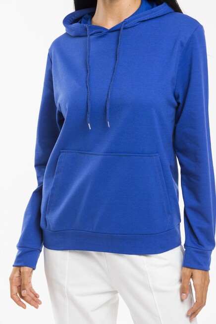 Süperlife Kadın Kapşonlu Oversize Fit İnce Sweatshirt spr21k55