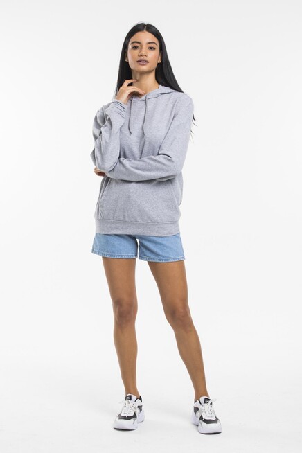 Kadın Kapşonlu Oversize Fit İnce Sweatshirt spr21k55