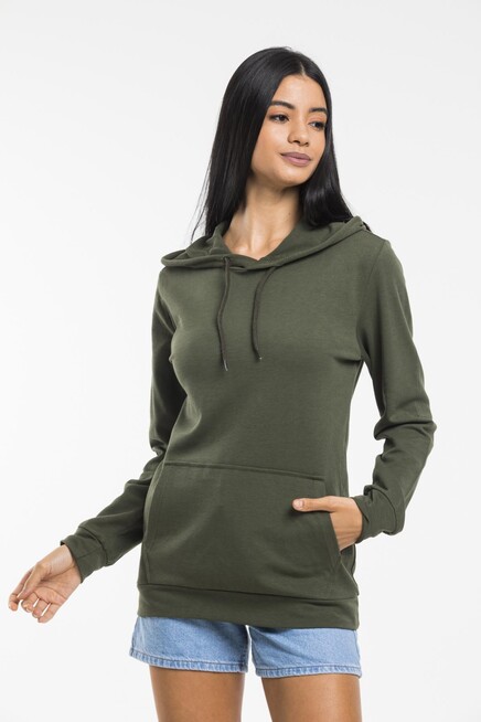 Süperlife Kadın Kapşonlu Oversize Fit İnce Sweatshirt spr21k55