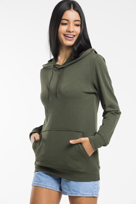 Süperlife Kadın Kapşonlu Oversize Fit İnce Sweatshirt spr21k55