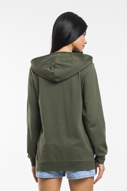 Süperlife Kadın Kapşonlu Oversize Fit İnce Sweatshirt spr21k55
